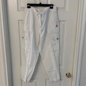 DKNY White Women Cargo Jogger Pants
